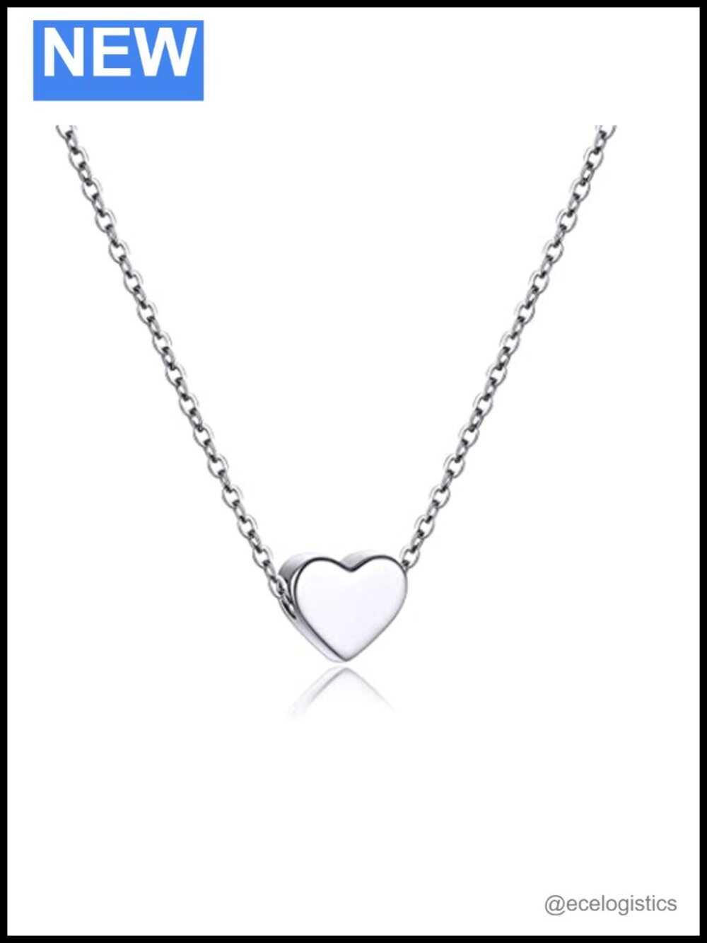 Sterling Silver Heart Pendant Necklace for Women Dainty Adjustable Gift